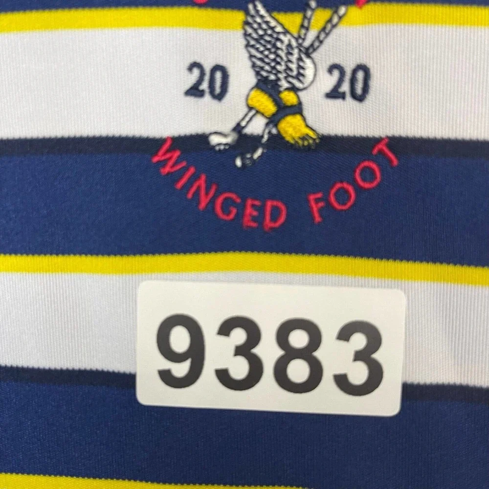 Polo Ralph Lauren Golf Shirt‎ Mens L Multicolor Striped Golf Tournament Logo